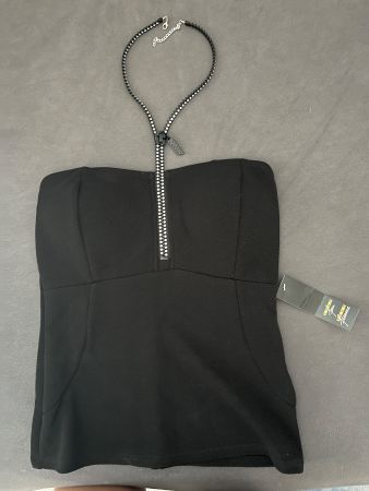 Top elegant mit Glitzerhalskette / Shirt / T-Shirt /Oberteil