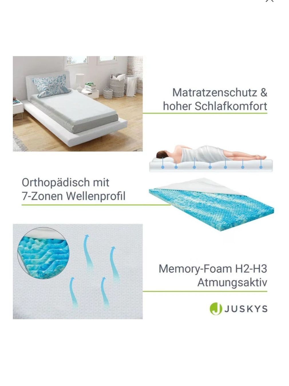 Materassi: Memoryschaum Topper 90x200cm - Top Zustand – Nuovo (secondo la descrizione) da Crèmines venduto da Trampeltreu 1