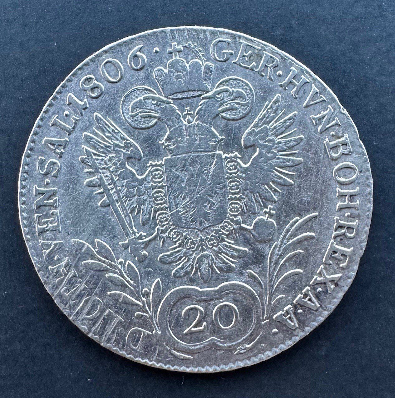 Alle Münzen: Österreich - 20 Kreuzer 1806 A – Gebraucht aus Meilen von coins4sale 1