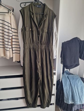 Zara Overall, Khaki, Ärmellos, Gr. XL