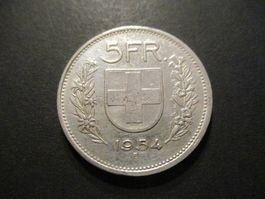 5.- Fr  1954  Superbe pièce  Superbe qualité  Top