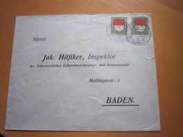 PJ 1924 Marken Solothurn auf Brief