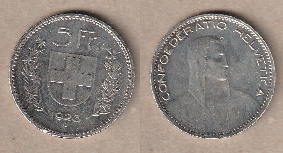 Tutti le monete: Grosser Fünfliber 1923 – Usato da Allschwil venduto da Coinfreak