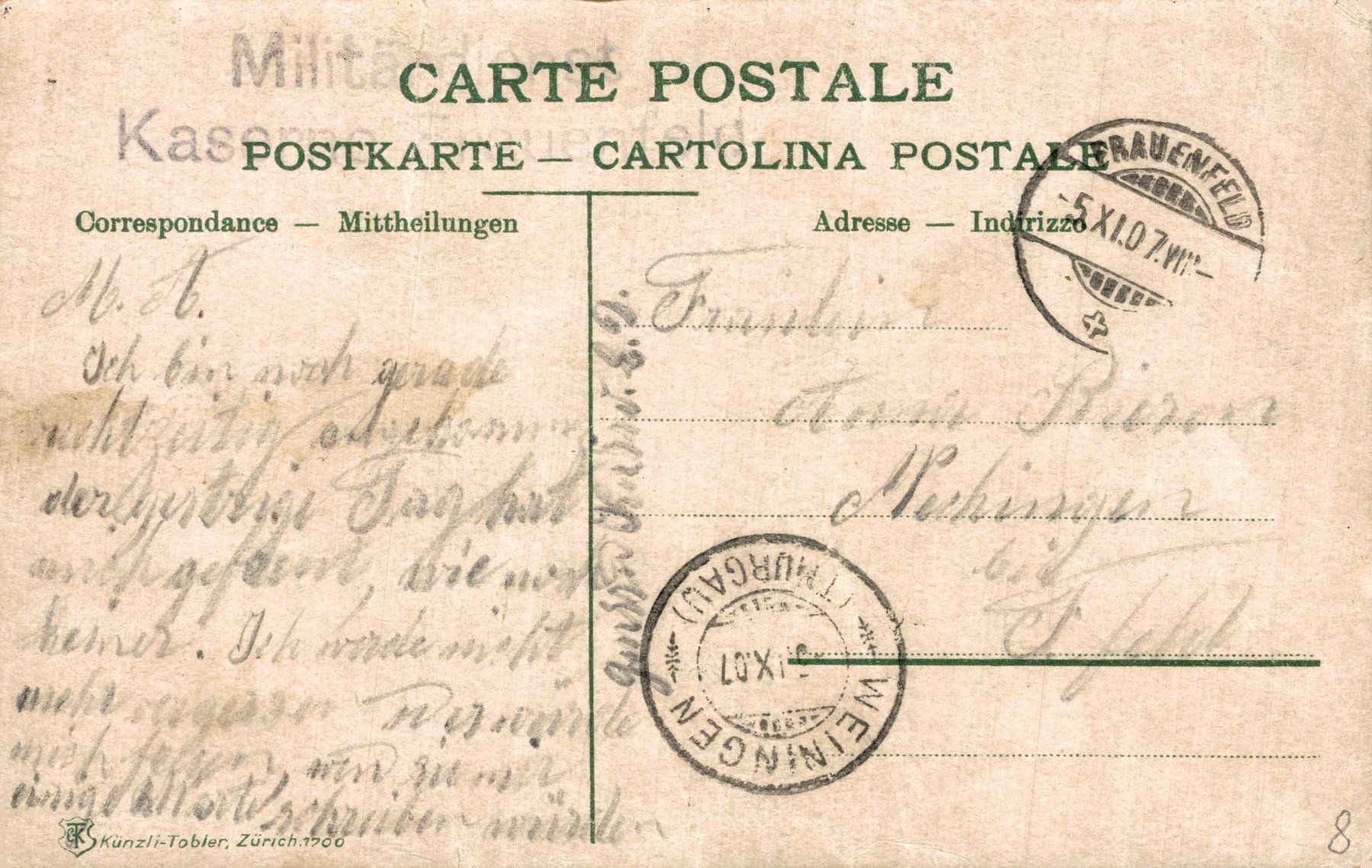 Cartoline postali: Schweizerische Artillerie. Neues Feldgeschütz – Usato da Bronschhofen venduto da Astore 1