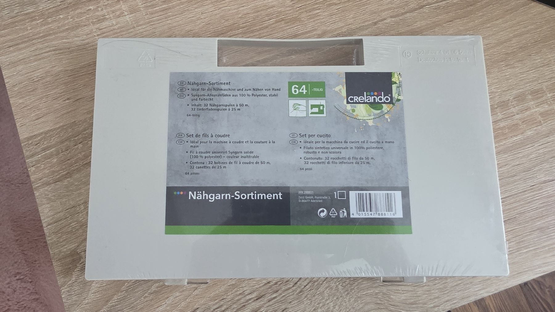 Cordicelle & Fili: Nähgarn-Sortiment Crelando, 64 Spulen, neu! – Nuovo e nell'imballaggio originale da Nussbaumen AG venduto da Ja_de_sa 1