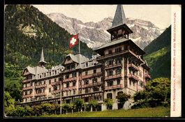 AK Flühli-Ranft, Hotel Nünalphorn und die Melchtalerberge