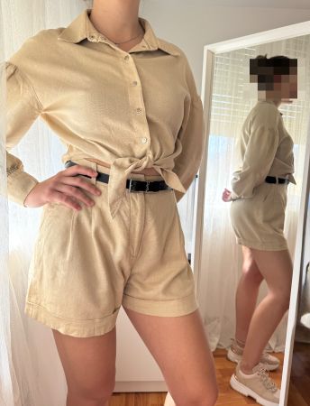 Sommerliches Set, Grösse S/M 36/38, Beige - Top Zustand!