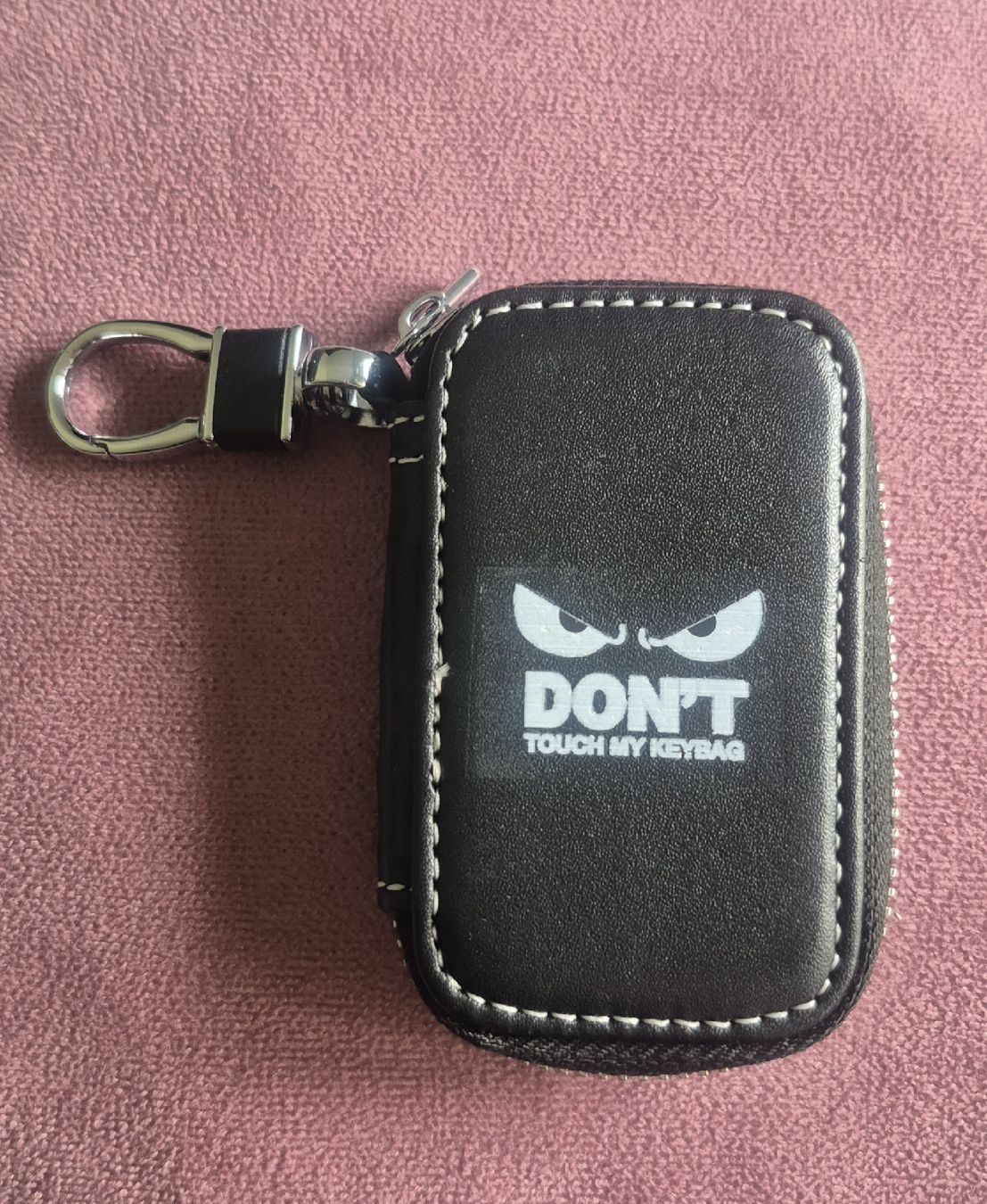 Porte-clés: Custodia chiave auto nera "DON'T TOUCH MY KEYBAG" zip – Neuf (Voir description) à Giubiasco par Stefaniav