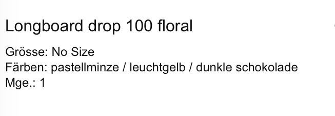 Skateboards: longboard drop 100 floral – Gebraucht aus Ipsach von Flixflux 1