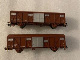 Roco 46416 Wechselstrom 2x Güterwagen Geschlossen