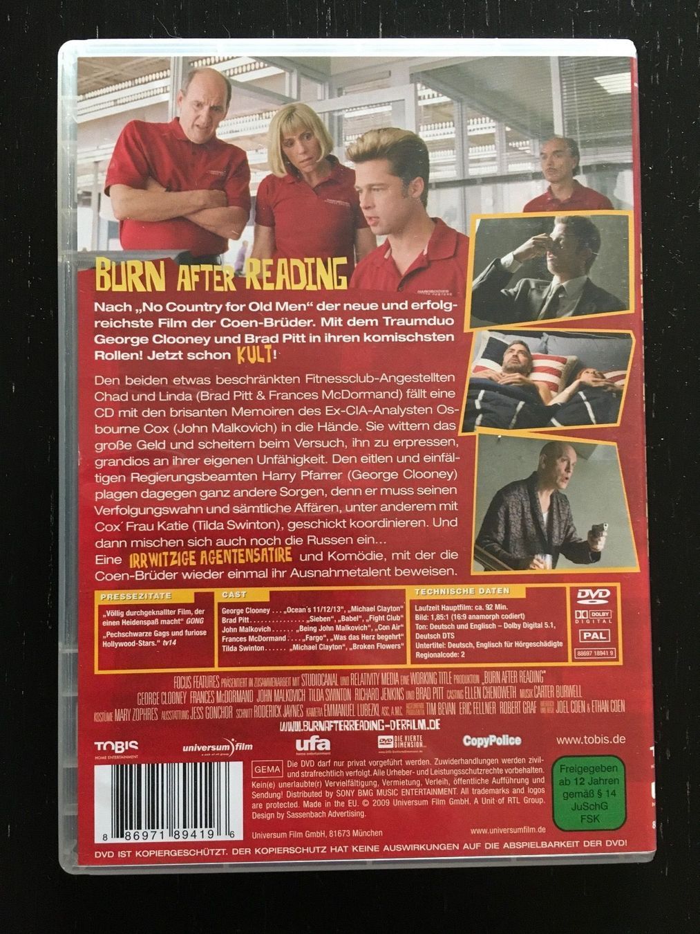 Tutti i DVDs: DVD Burn After  Reading – Usato da Regensdorf venduto da scheissspiel 1