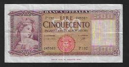 Italien  500  Lire  Gebraucht