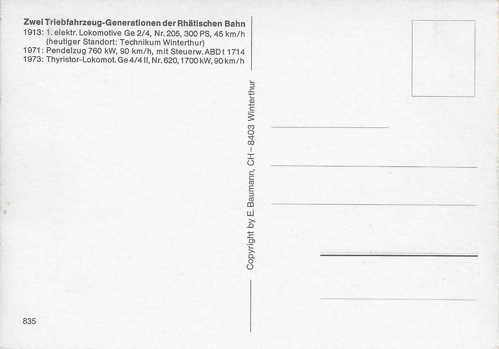 Cartoline postali: Zwei Triebfahrzeug-Generationen der Rhätischen Bahn – Nuovo (secondo la descrizione) da Rothrist venduto da Stranglehold 1