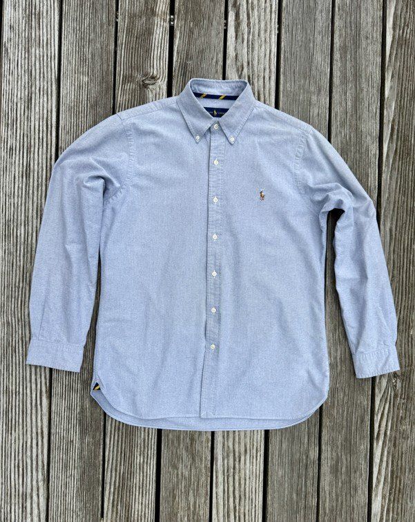 Ralph Lauren Camicie: Ralph Lauren Hemd Oxford M Hellgrau – Usato da Männedorf venduto da LTMCS 1