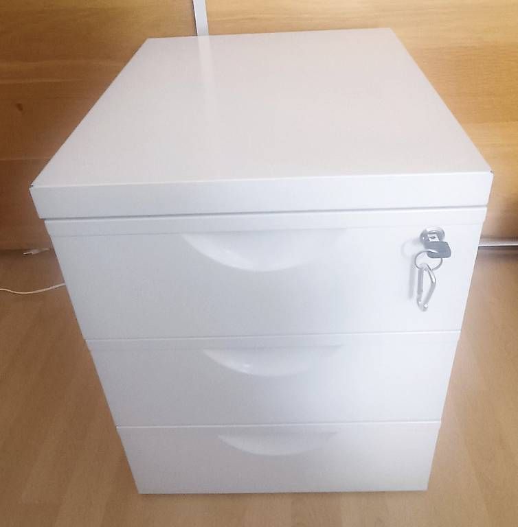Ikea Korpus: Metall-Rollcontainer mit Schloss, 3 Schubladen – Gebraucht aus Bern von sv-trade 1