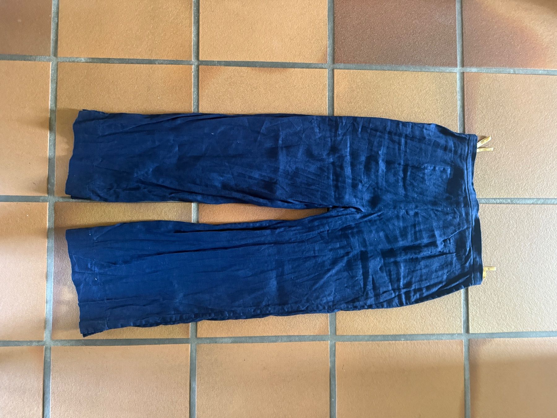 Pantaloni: Leinenhose Pinion 36 Blau – Usato da Schaffhausen venduto da Minzli380 1