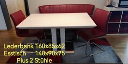 Esszimmer aus Leder 4tlg wie NEU