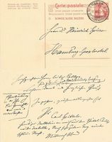 Carl Spitteler 1845-1924 Nobelpreis Autograph Postkarte 1909