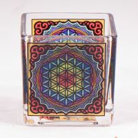 Teelichtglas - Blume des Lebens
