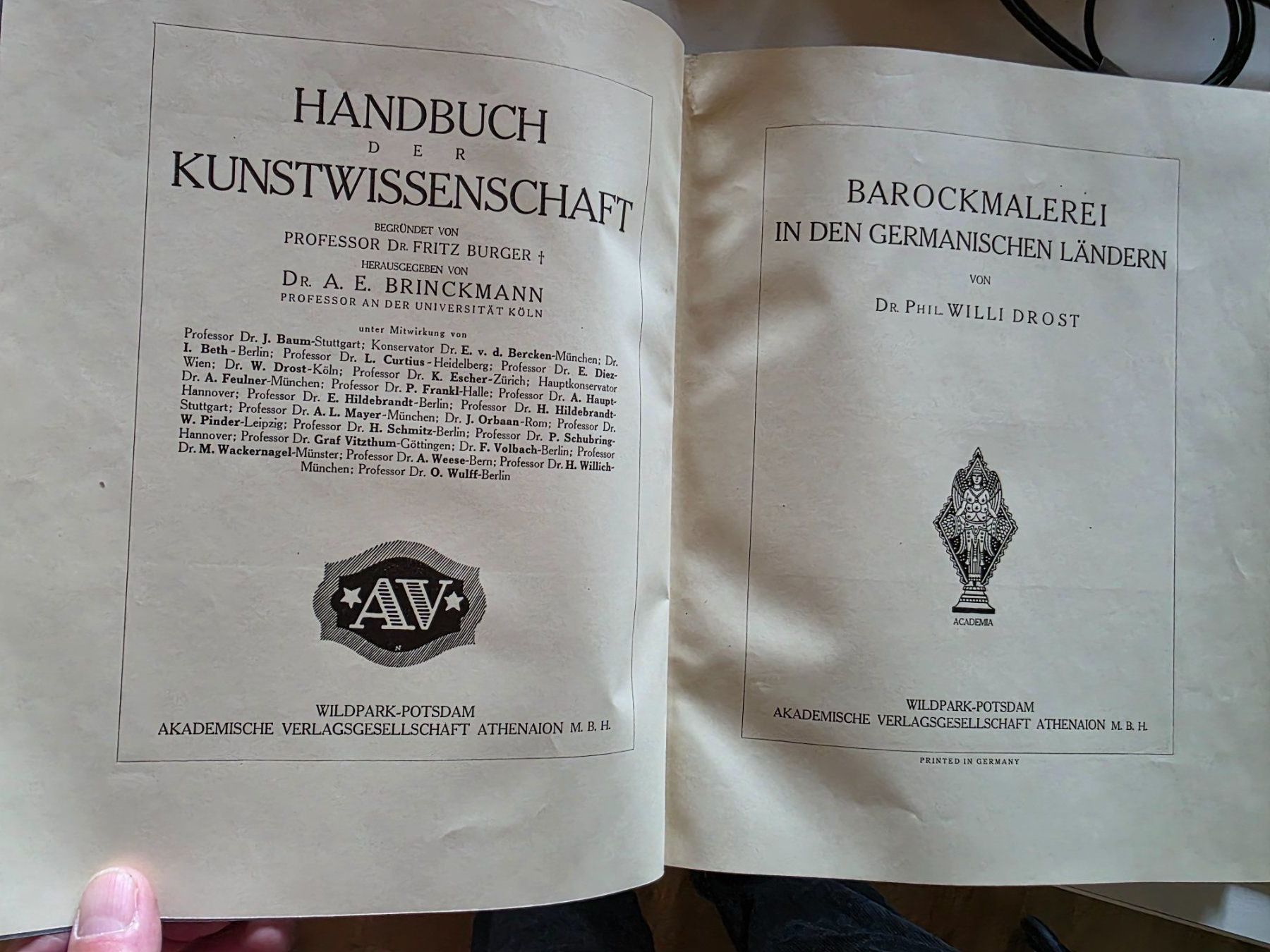 Libri: Willi Drost - Handbuch der Kunstwissenschaft 1926 – Usato da Walterswil BE venduto da Lonitti 4