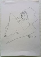 Erotica: Zeichnung mit Bleistift, unleserlich signiert, 1979