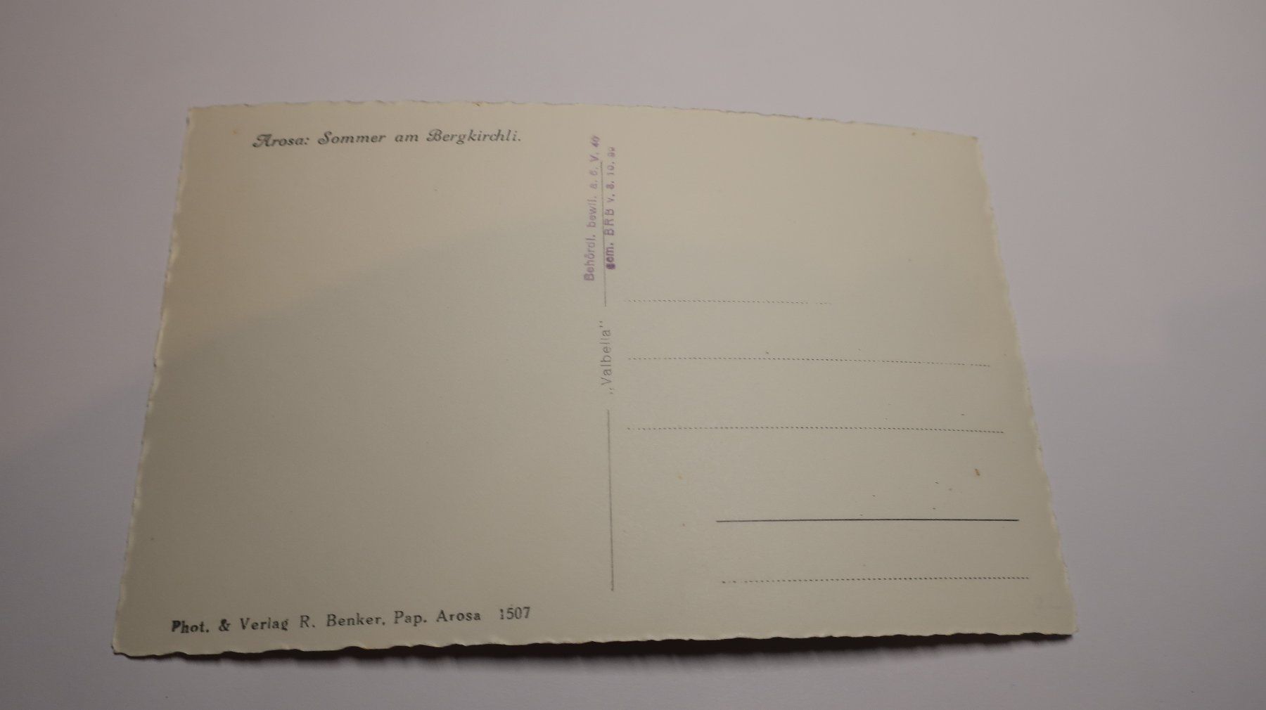 Cartoline postali: Arosa Sommer am Bergkirchli – Usato da Cormoret venduto da Pascalll2001 2
