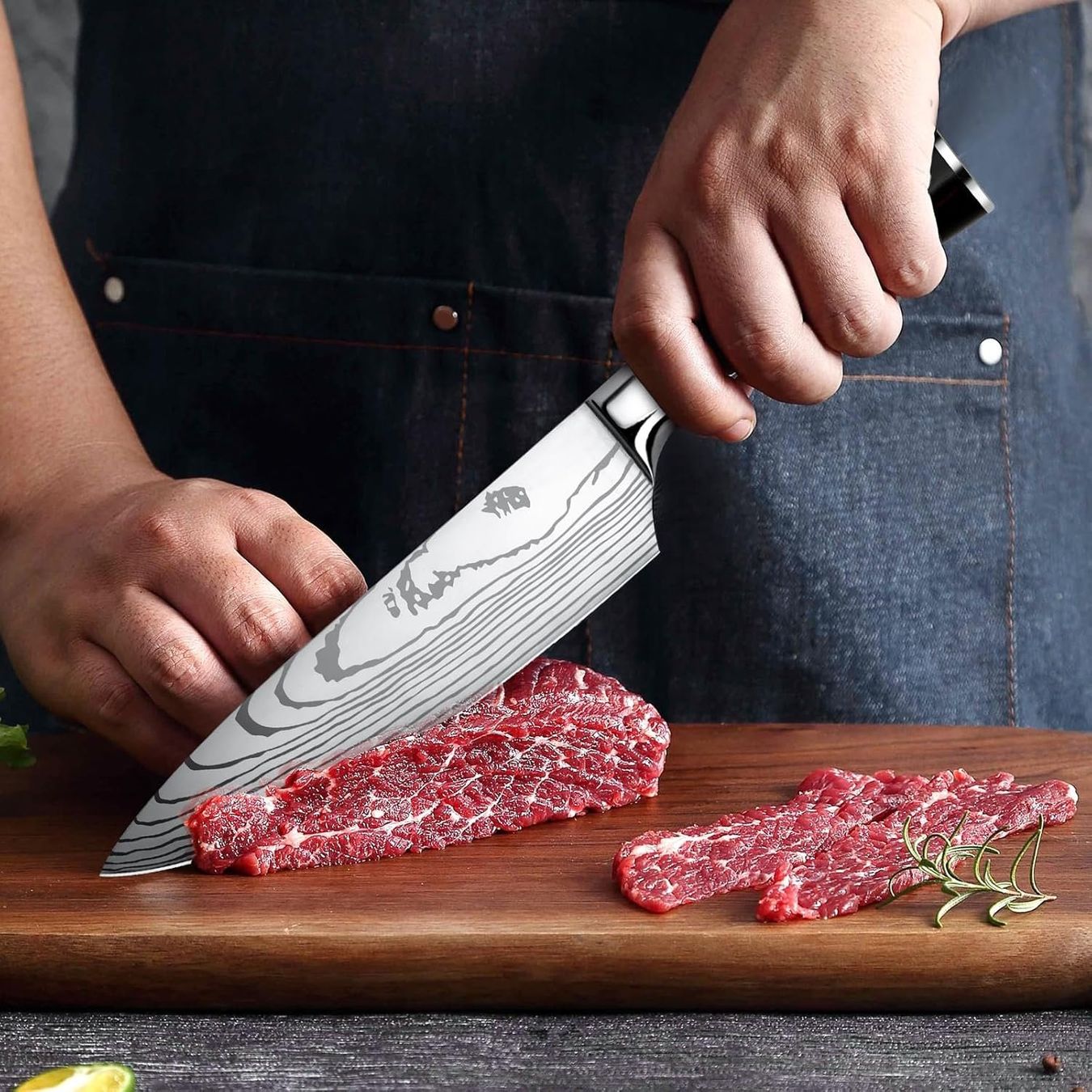 Coltelli: Messerset 5-teilig Edelstahl Küchenmesser Set – Nuovo e nell'imballaggio originale da Dietikon venduto da Abverkauf10 1