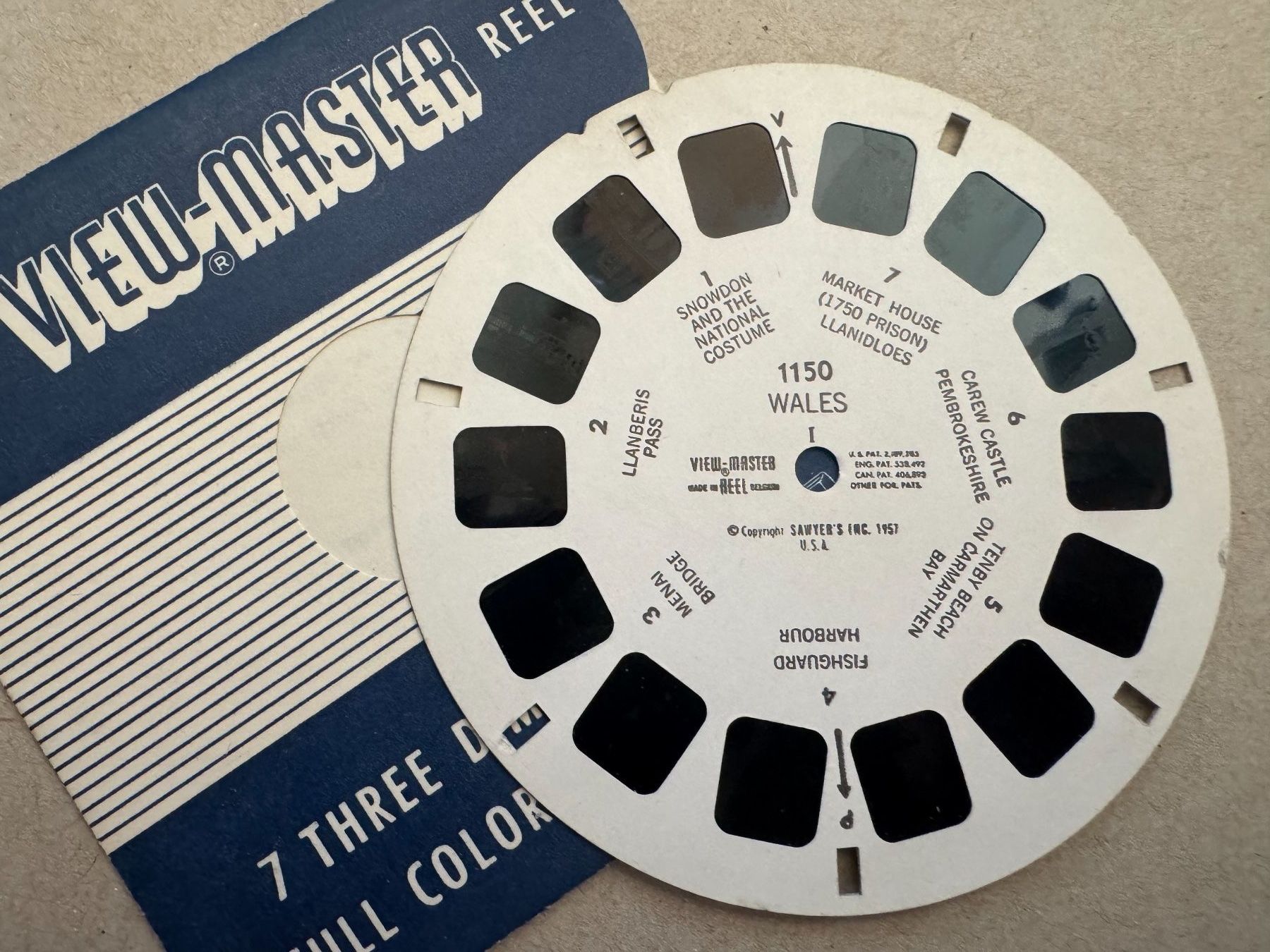View-master Giocattoli: View-Master 3D: Nr. 1150 WALES I – Usato da Tegerfelden venduto da siebenmacky 2