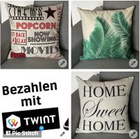 NEU** Coole Leinen Zierkissen - 45x45 - Home Sweet Home
