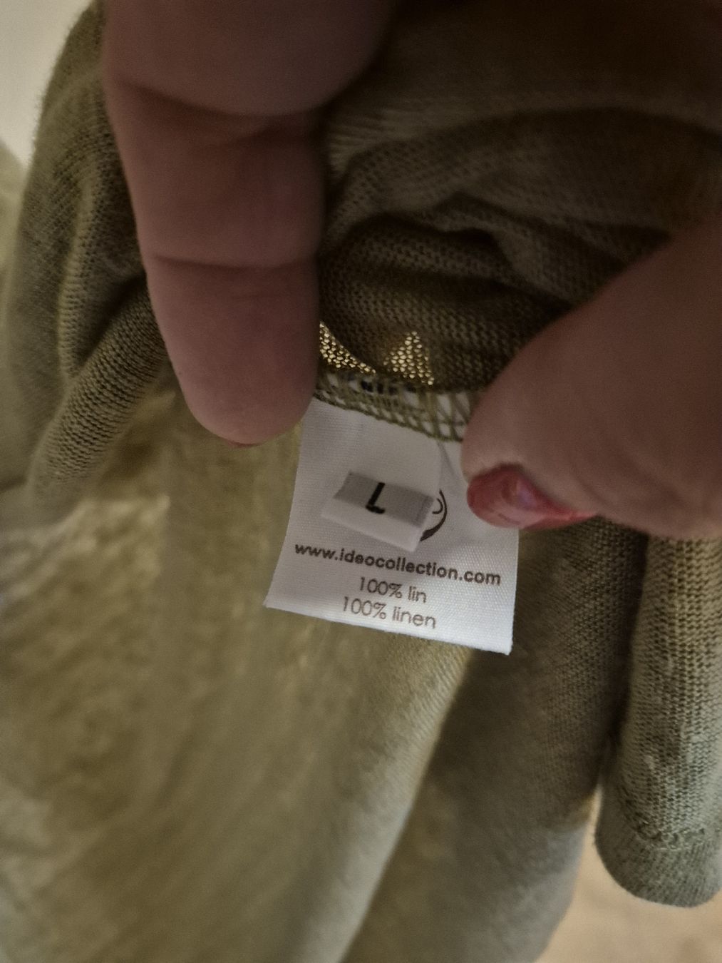 Giacche: Damen Strickjacke Khaki Grösse L Leinen 100% – Usato da Herrliberg venduto da SELENONAUTKA 3