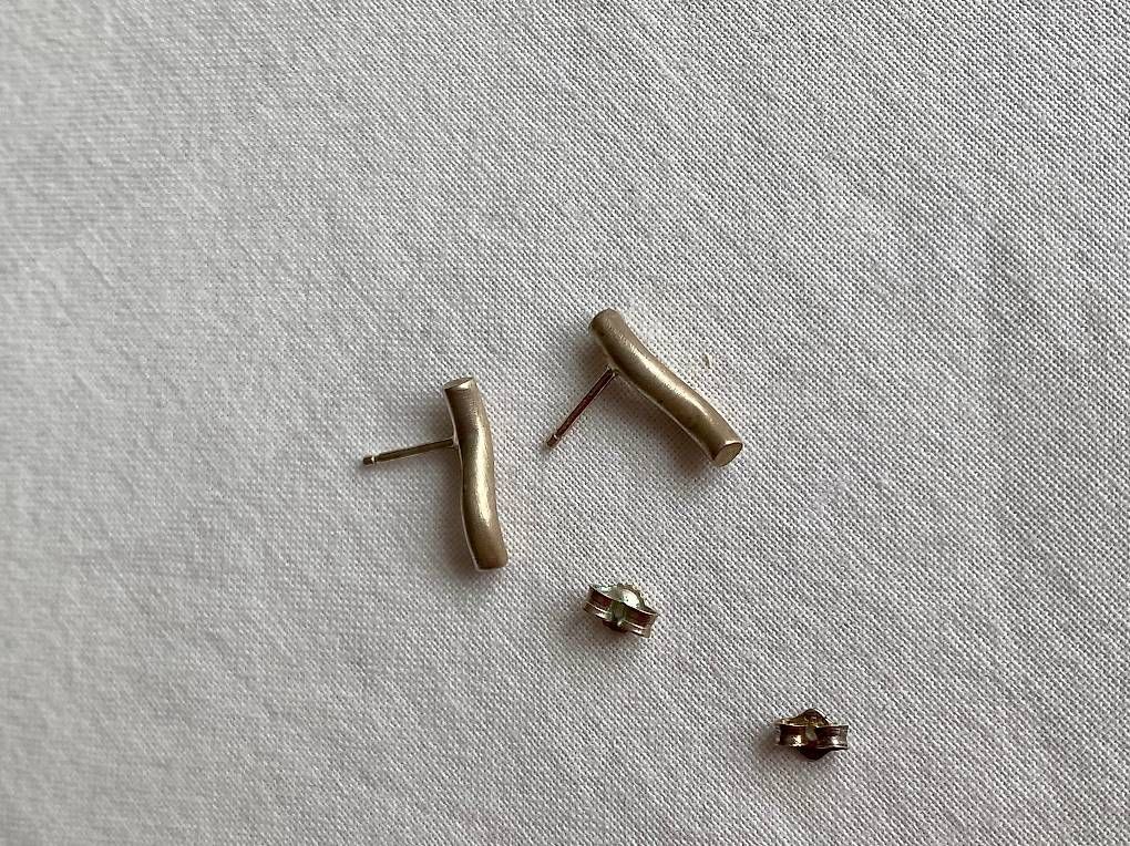 Boucles d'oreille: Silber Ohrstecker 925 matt – D'occasion à Basel par 12Glory 2