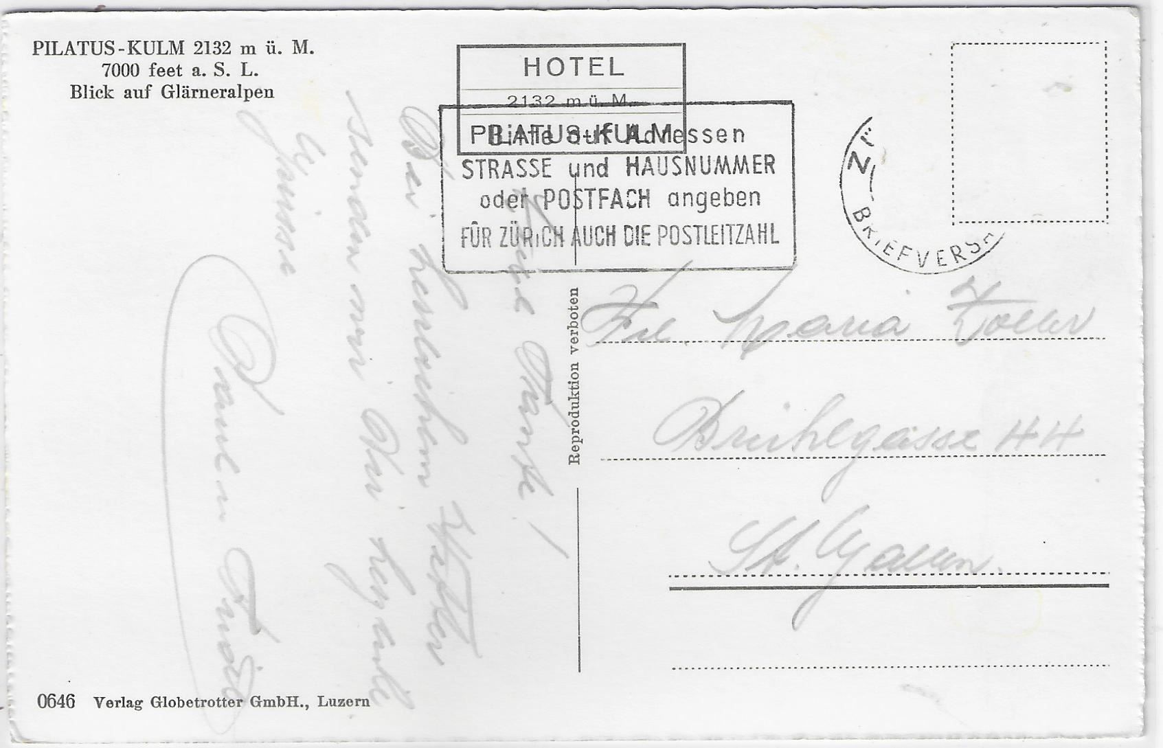 Cartoline postali: Pilatus-Kulm - Blick auf Glarneralpen – Antico da Ettingen venduto da Kartenplanet 1