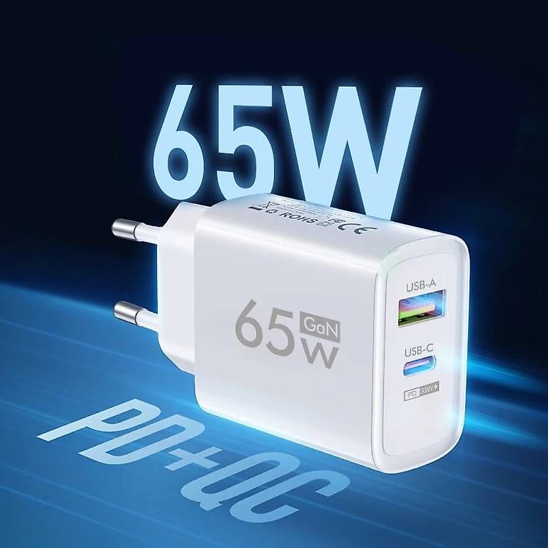 Caricabatterie: Chargeur rapide USB PD Type C 65w couleur blanc – Nuovo e nell'imballaggio originale da Morges venduto da con_jw6n