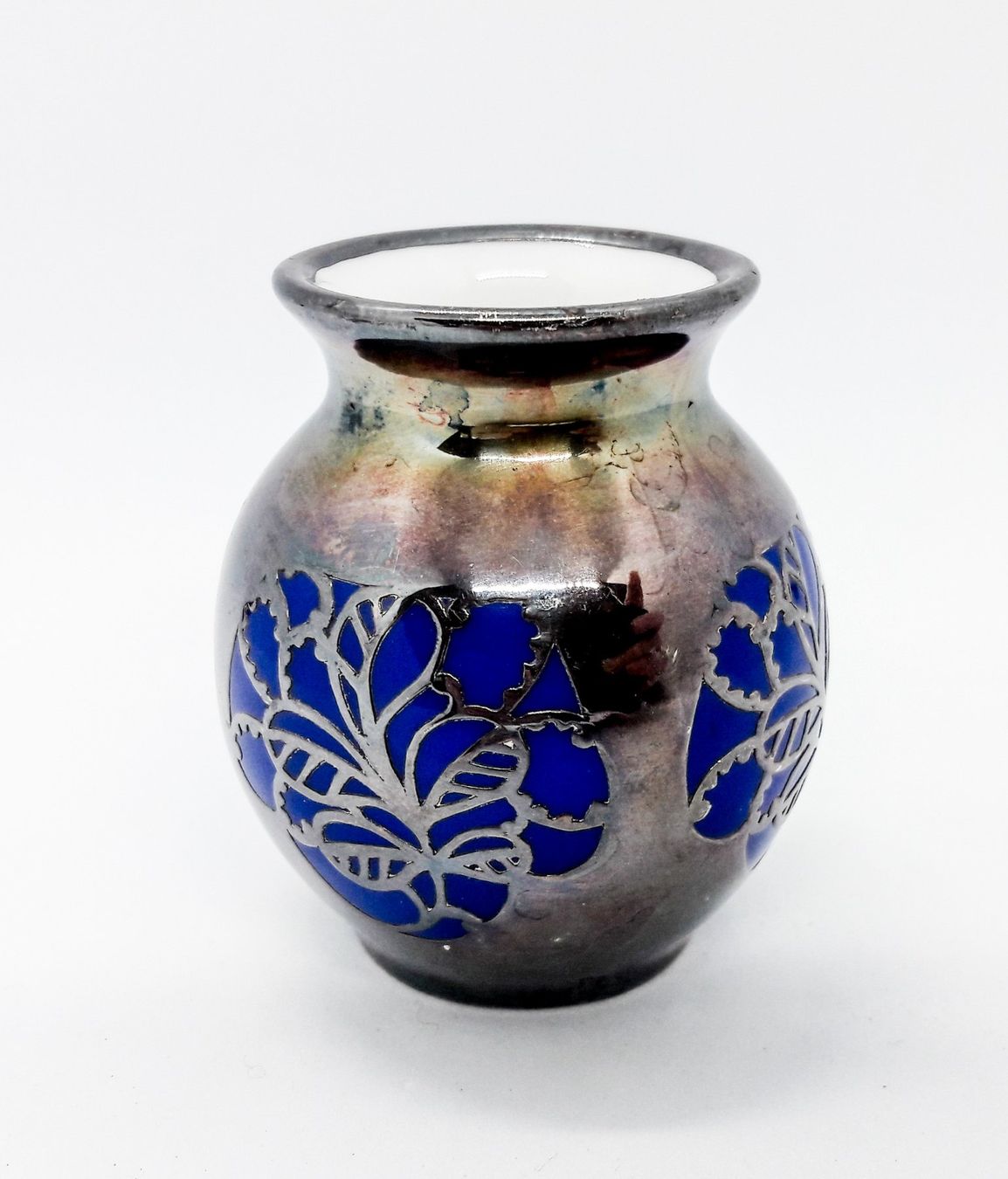 Thomas Vasi & Recipienti: Thomas Art deco mini Vase Silberauflage silver overlay – Usato da Tavannes venduto da Brocashop 1