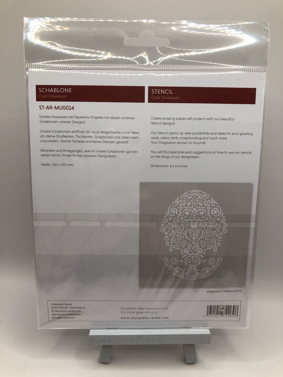 Sciablone: Alexandra Renke Stencilschablone - Oval Ornament – Nuovo e nell'imballaggio originale da Binningen venduto da Kellox 1
