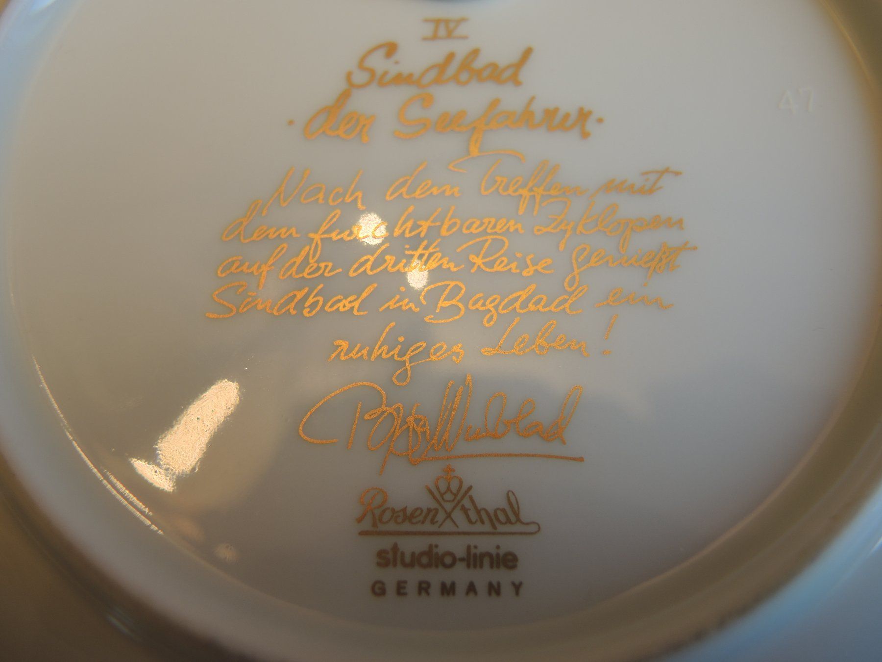 Rosenthal Piatti: Rosenthal Sammelteller studio-linie Sindbad der Seefahrer – Usato da Rorschach venduto da maeck8 7
