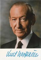 KURT WALDHEIM - (ex Präsident Österreich) signiert mit COA