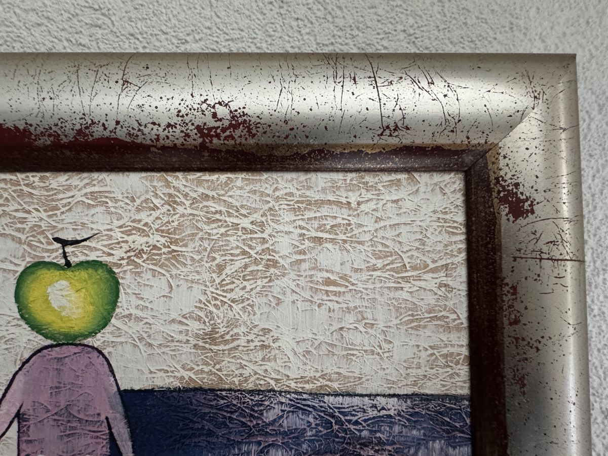 Dipinti: Bild Hunde mit Apfel Leinwandbild 100x80 – Usato da Allschwil venduto da Jrn 3
