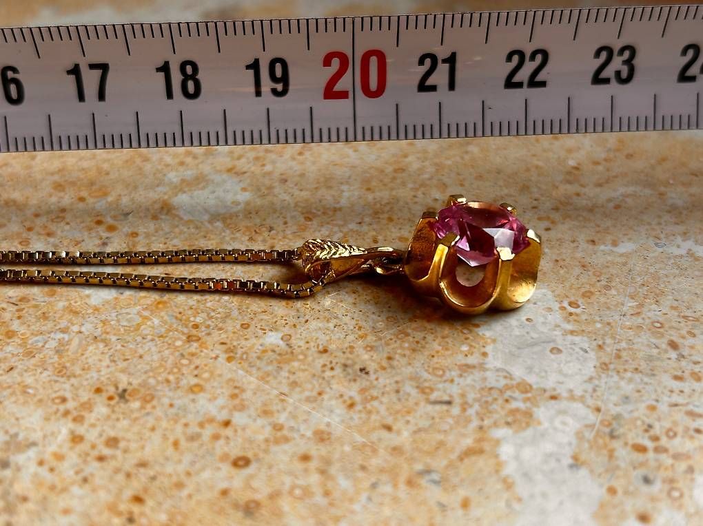 Catenine: Kette mit rosaroter Blume – Usato da Basel venduto da bellespirit 4