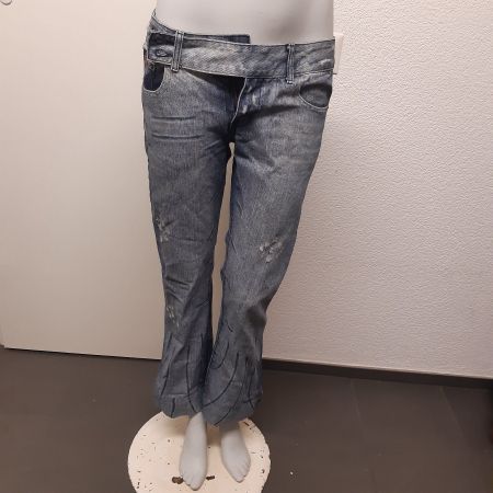 Coole Hüftjeans Schlaghose Jeans Gr. 28 Vintage Style