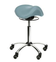 Comfort-Sattelhocker HELLBLAU mit Swing-Mechanismus