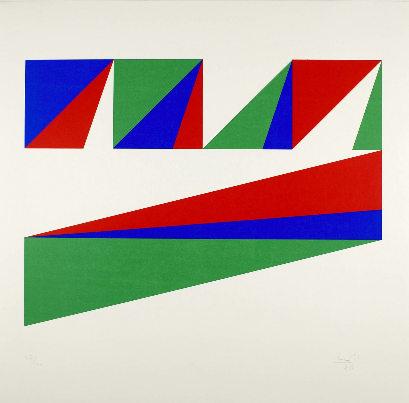 Dipinti: Composition concrète, 1973, Max Bill – Usato da neuchatel venduto da cabinetjuliart 1