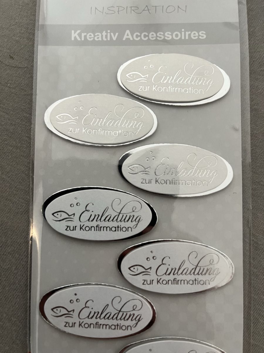 Sticker: Einladung zur Konfirmation 3D Aufkleber – Nuovo e nell'imballaggio originale da Steinebrunn venduto da batman06