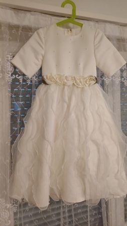 Festliches, elegantes Mädchenkleid, Grösse cirka 110, creme