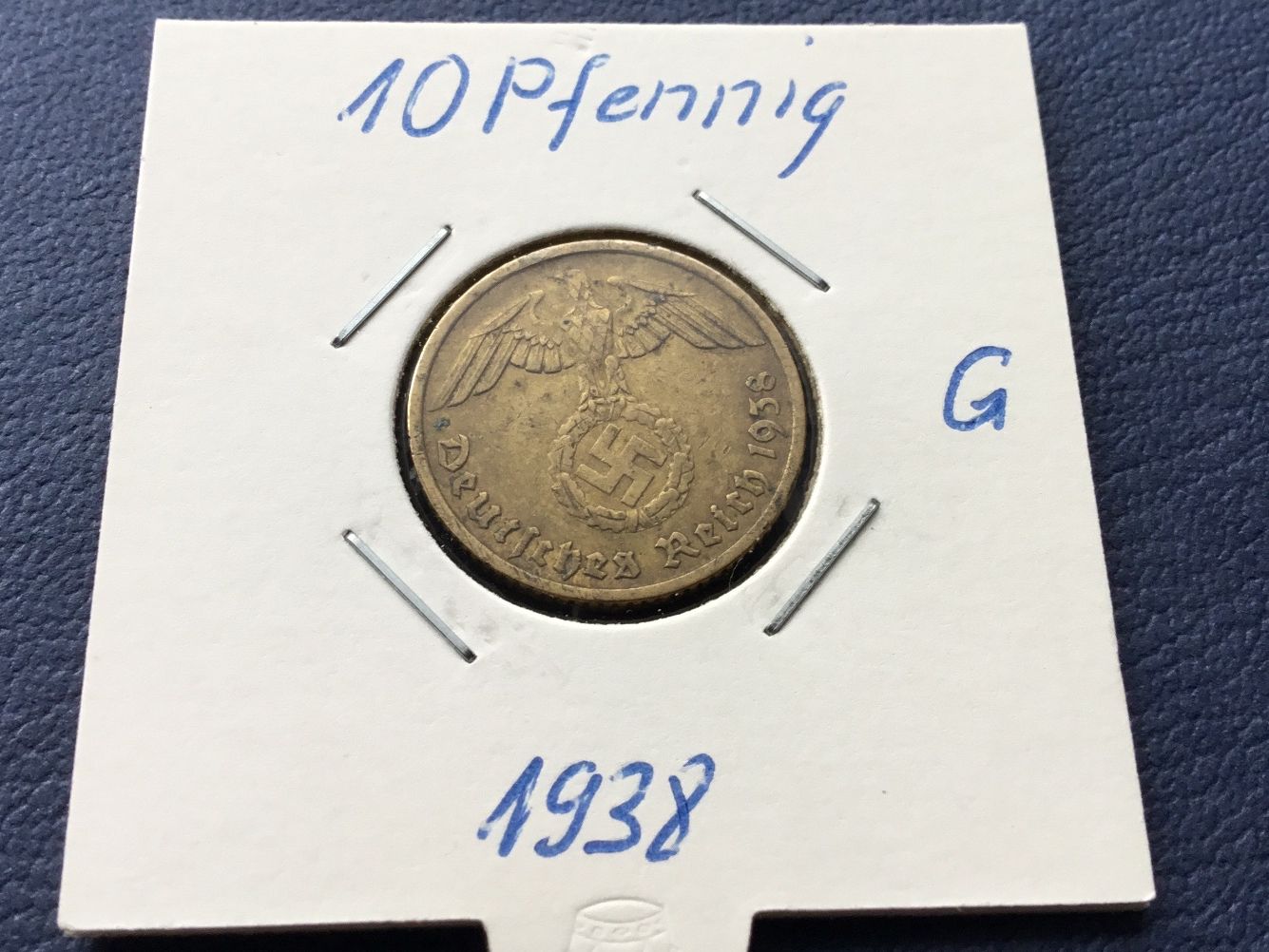 Tutti le monete: Drittes Reich 10 Reichspfennig 1938 G – Usato da St. Margrethen SG venduto da alfapeugeot10 2