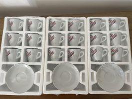 Espressotassen mit Unterteller 18teiliges Set neu