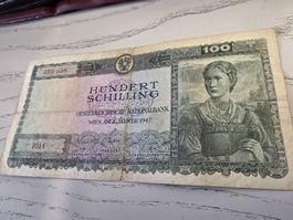 Oesterreichische Nationalbank 100 Schilling 1947 Note