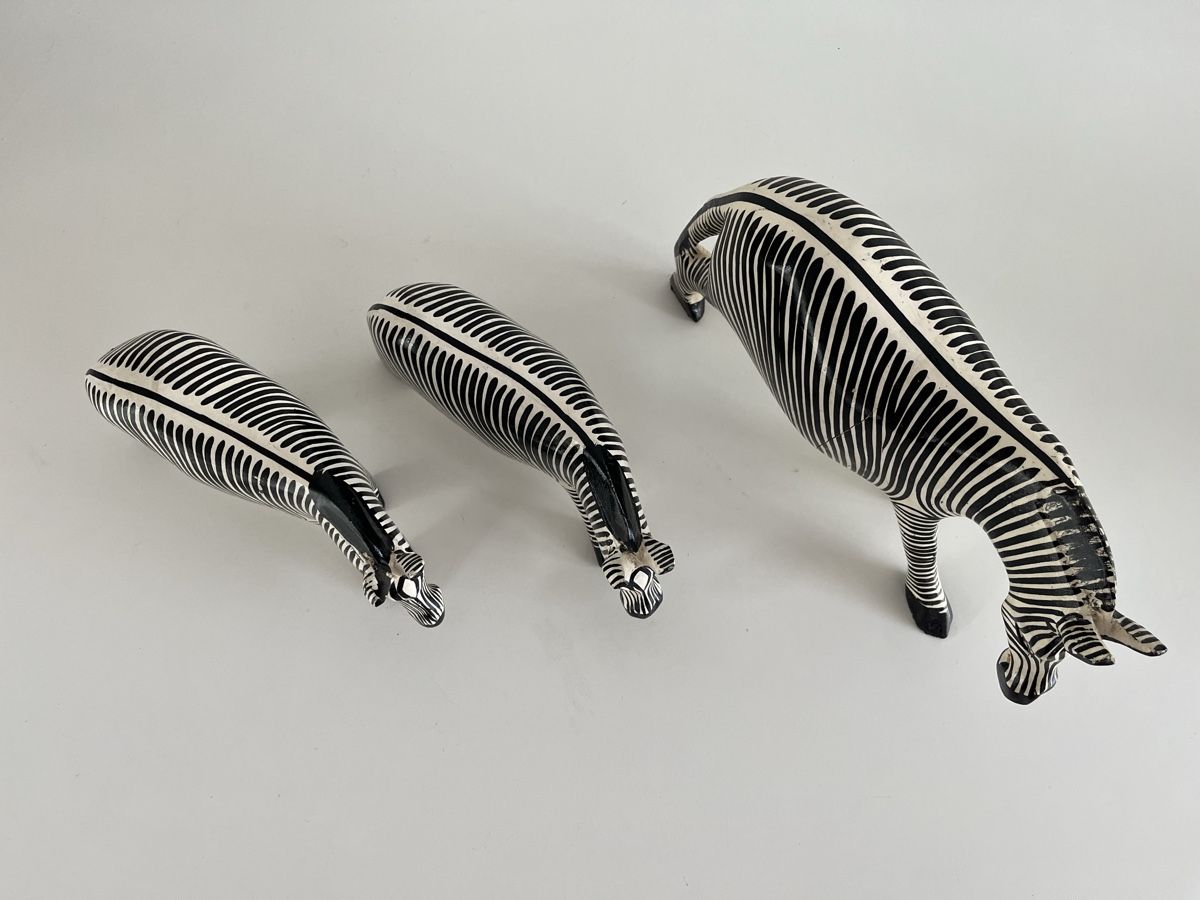 Statuette: Zebra Gruppe aus Holz – Usato da Wetzikon ZH venduto da seli03 2