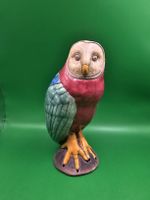 Alte Vintage Raku Eulen Pottery Figur Südamerika