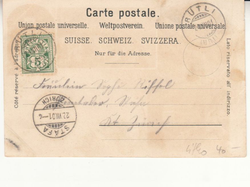 Ansichtskarten: Rütli 1901 – Gebraucht aus Bürglen TG von StampGraf 1